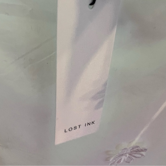 NWT⚡️ Lost Ink midi skirt with pleated hem and floral applique in cotton - Picture 9 of 14